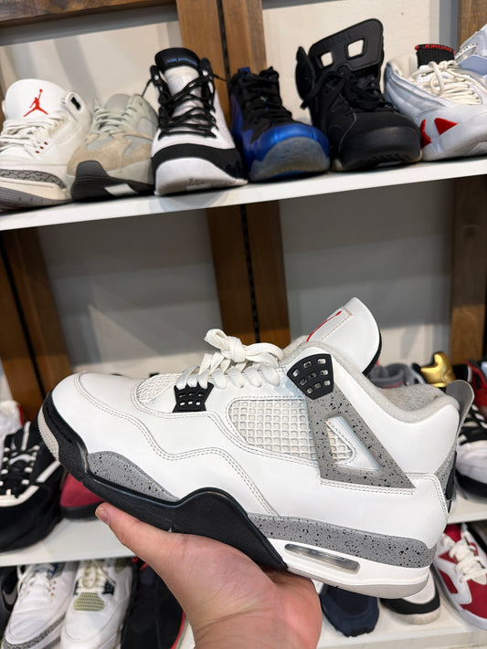 *USED*  Jordan 4 Retro White Cement