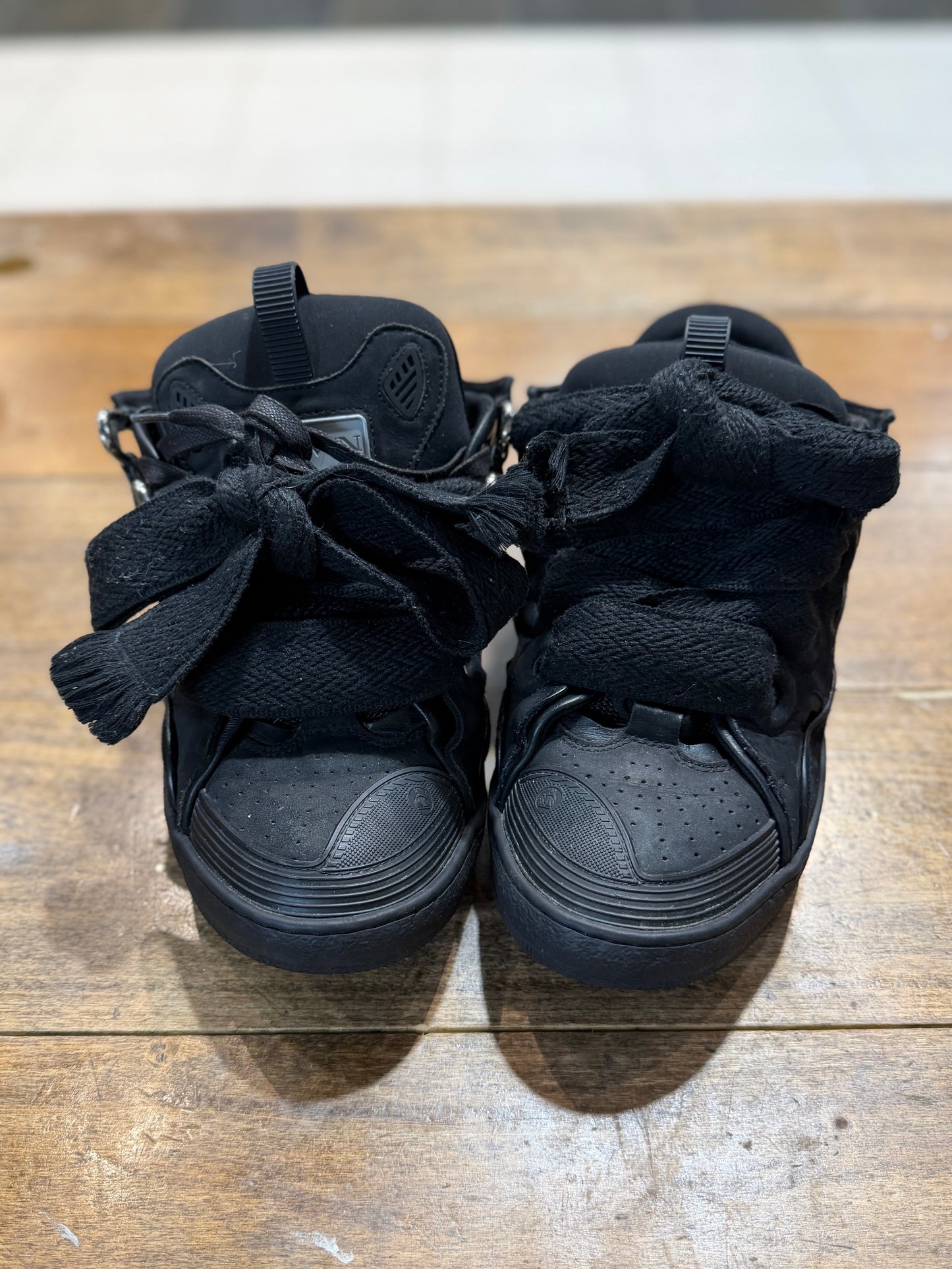*USED* Lanvin Curb Napa Black Sneakers