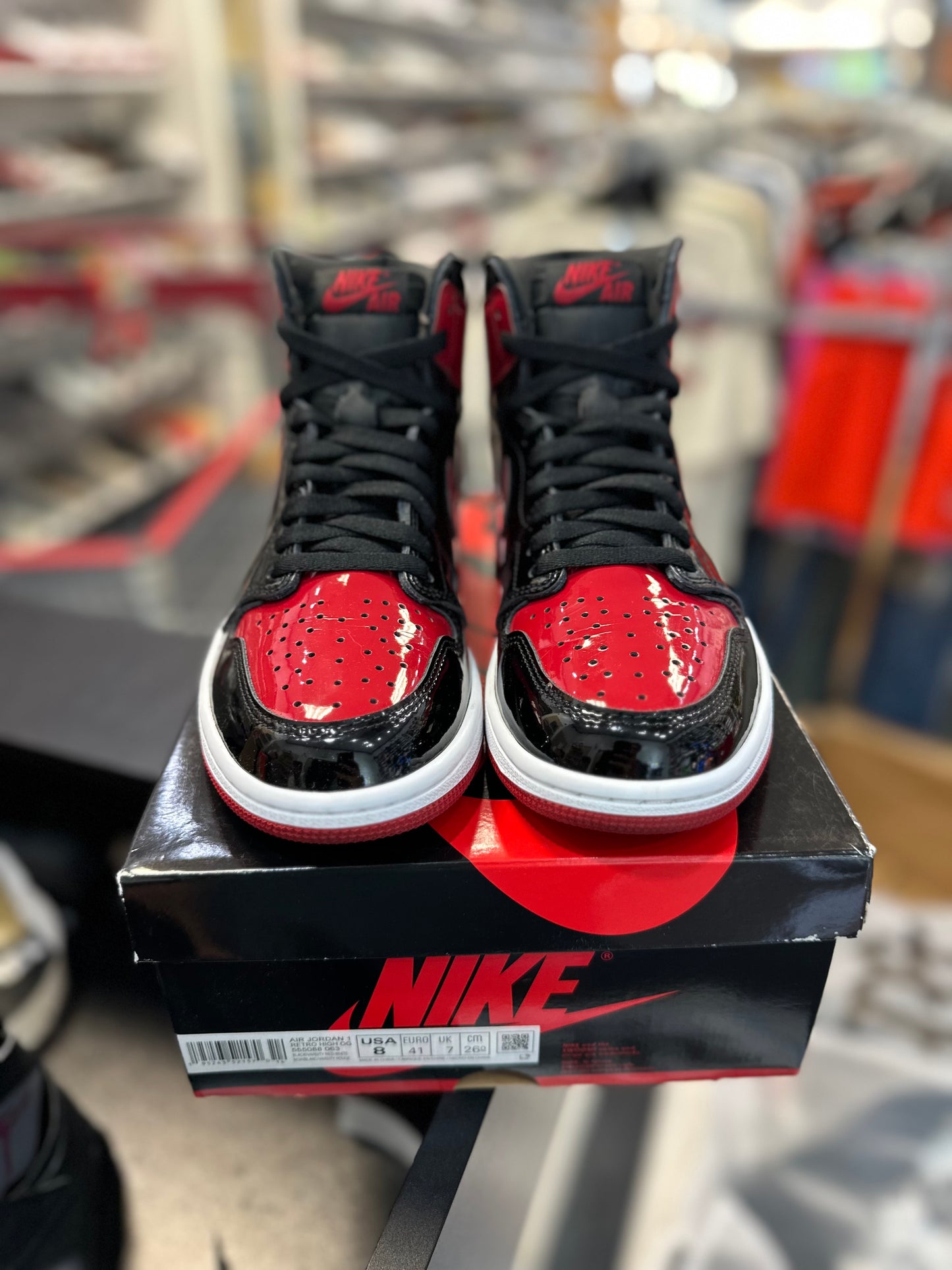 *USED* Jordan 1 Retro High OG Patent Bred
