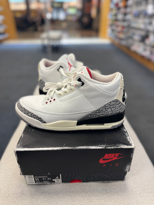 *USED* Air Jordan 3 Retro 'White Cement Reimagined'