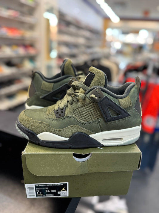 *USED* Jordan 4 Retro SE Craft Medium Olive