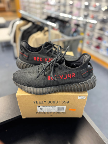 *USED* adidas Yeezy Boost 350 V2 Black Red