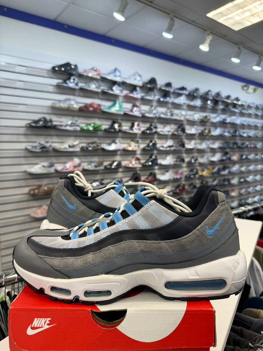 *USED* Nike Air Max 95 Cool Grey University Blue Dark Obsidian