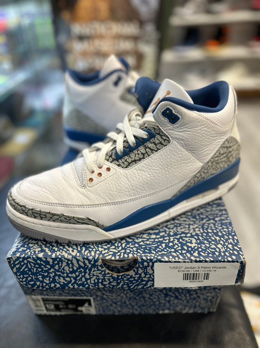 *USED* Jordan 3 Retro Wizards