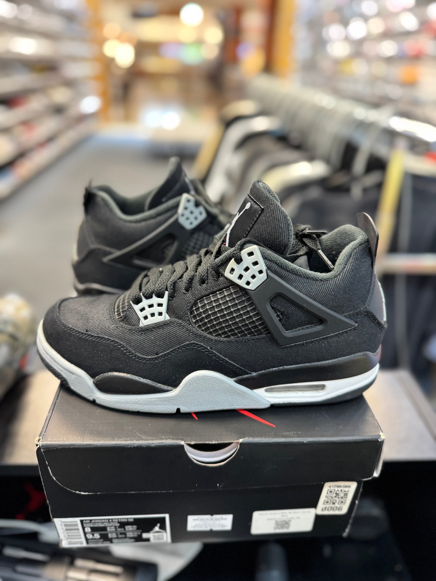 *USED* Jordan 4 Retro SE Black Canvas