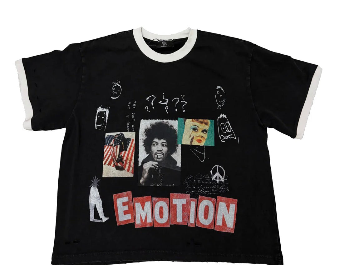 MIXED EMOTION Black Static Tee