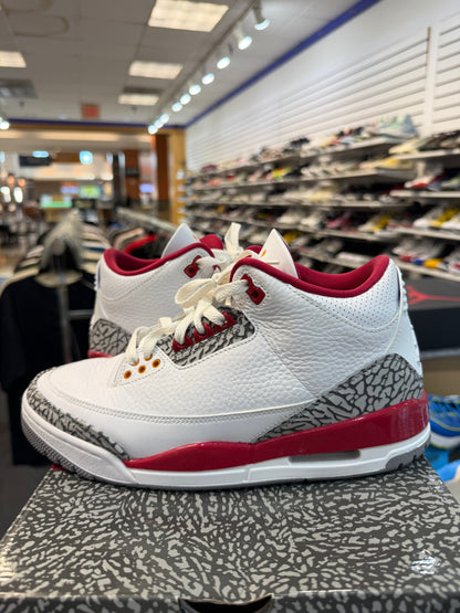*USED* Jordan 3 Retro Cardinal Red