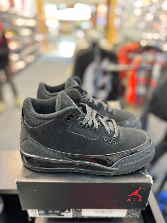 *USED* Jordan 3 Retro Black Cat (2025) GS