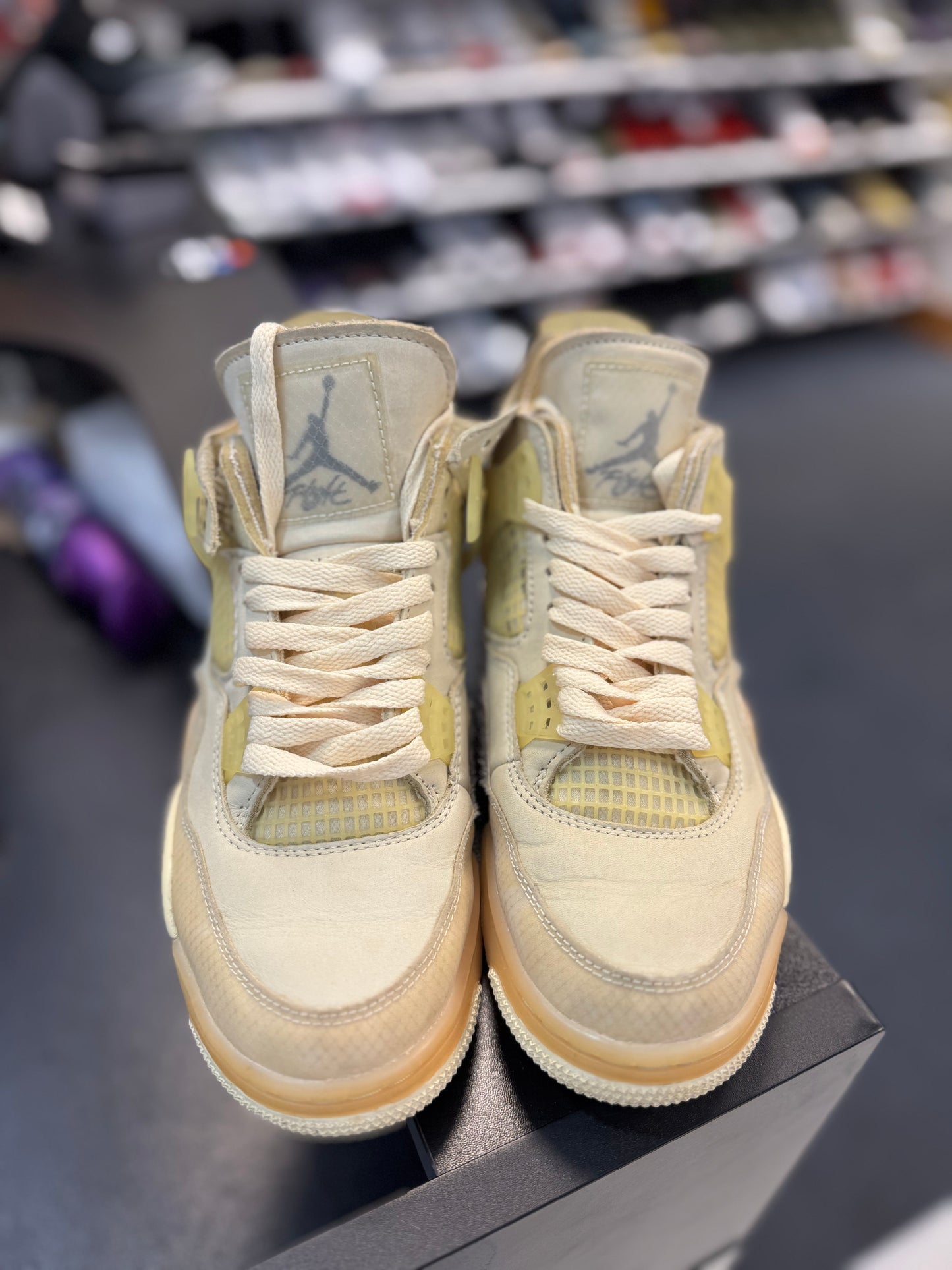 *USED* Jordan 4 Retro Off-White Sail