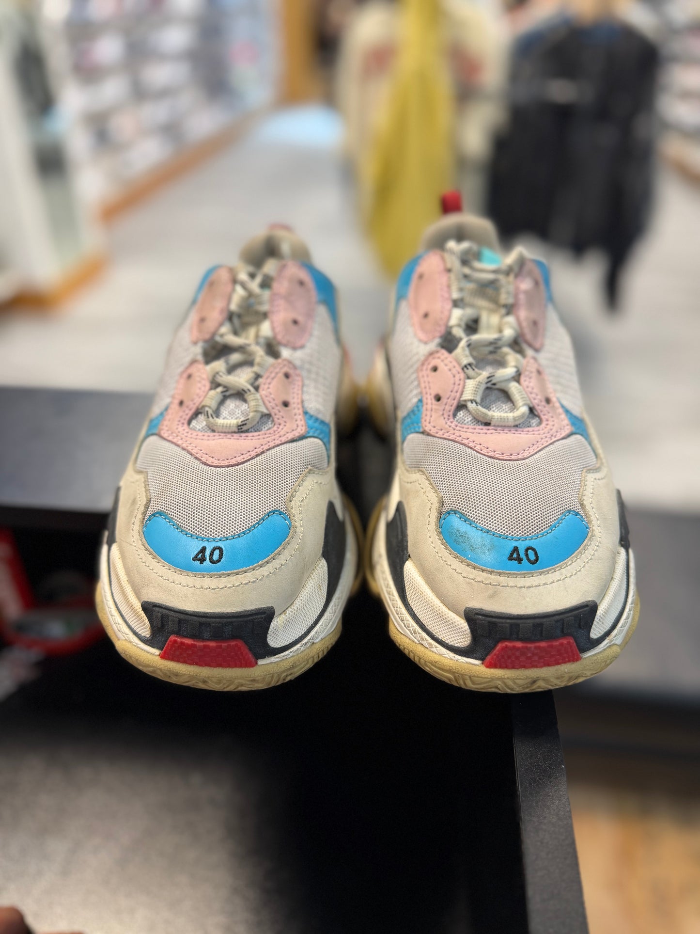 *USED* Balenciaga Triple S White Blue Pink