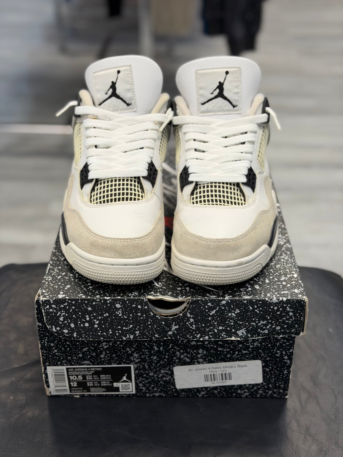 *USED* Jordan 4 Military Black