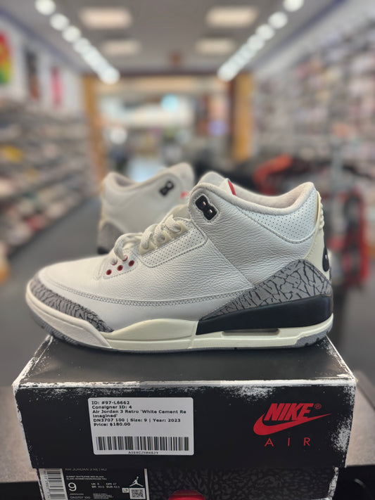 *USED* Jordan 3 Retro White Cement Reimagined