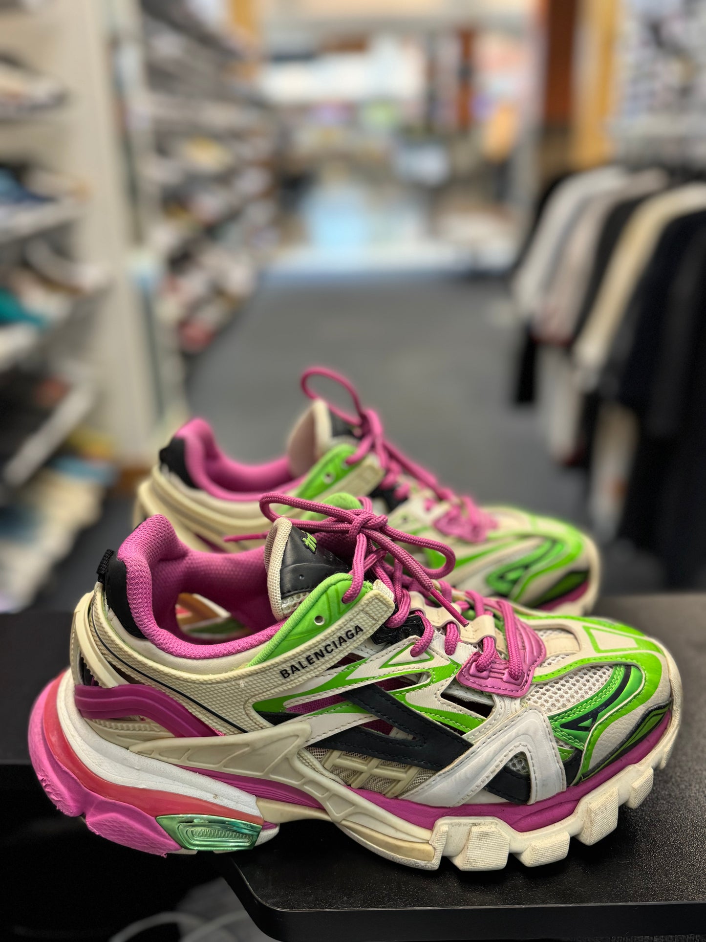 *USED* Balenciaga Track.2 Pink Green