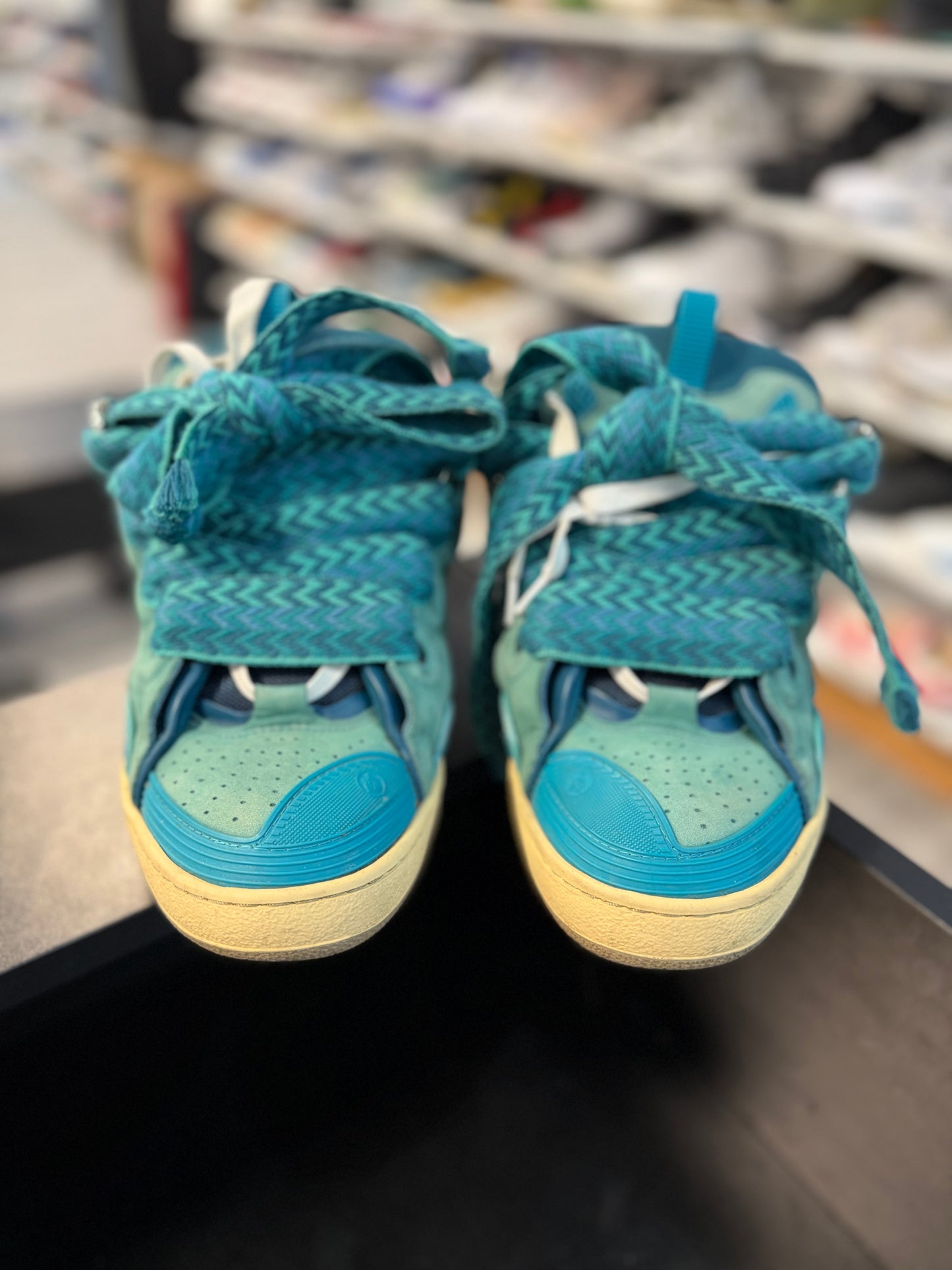 *USED* Lanvin Curb Green Sneakers