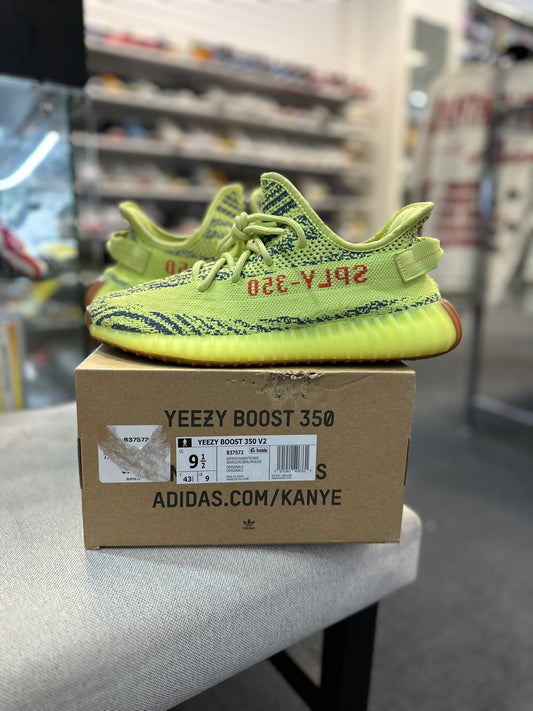 *USED* adidas Yeezy 350 V2 Semi Frozen Yellow