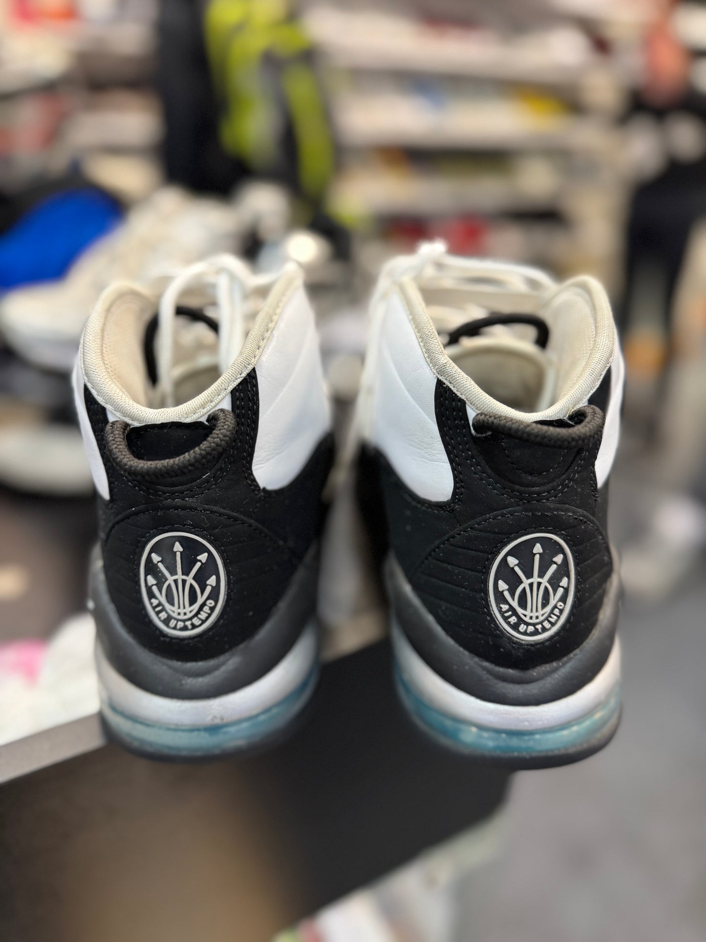 *USED* Nike Air Max Uptempo 95 White Black Teal