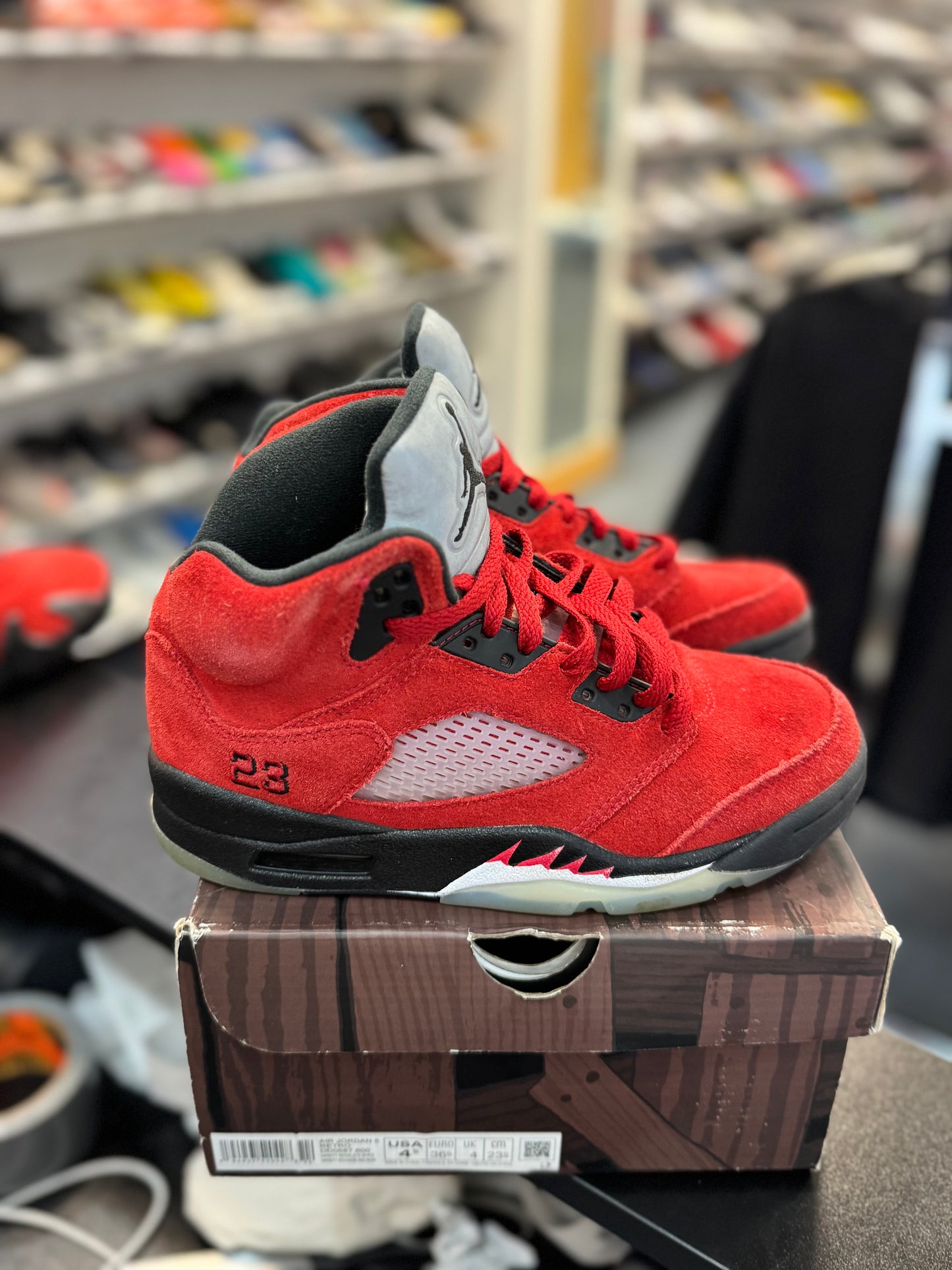 *USED* Jordan 5 Retro Raging Bull Red (2021) GS