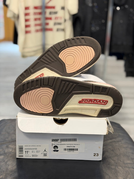*USED* Jordan 3 Neapolitan Dark Mocha (W)