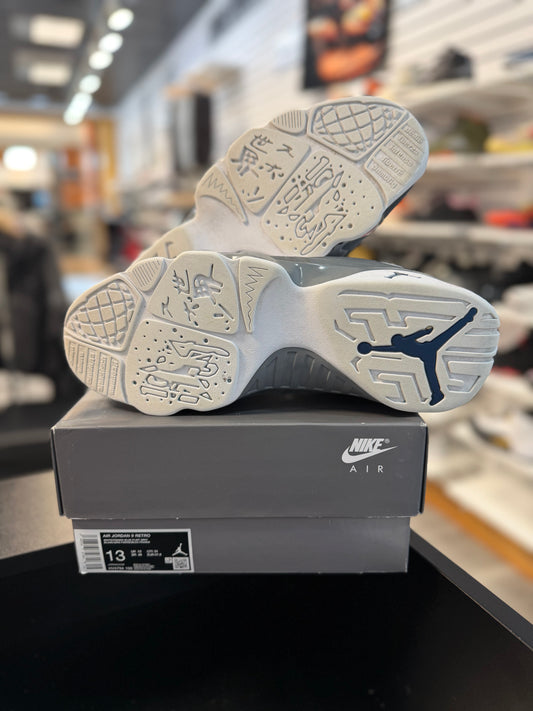 *USED* Jordan Retro 9 Flint Grey French Blue