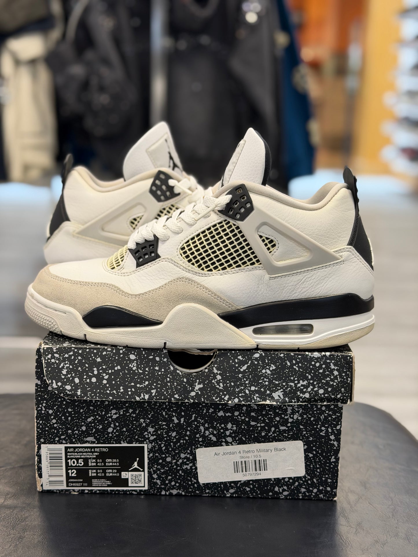 *USED* Jordan 4 Military Black