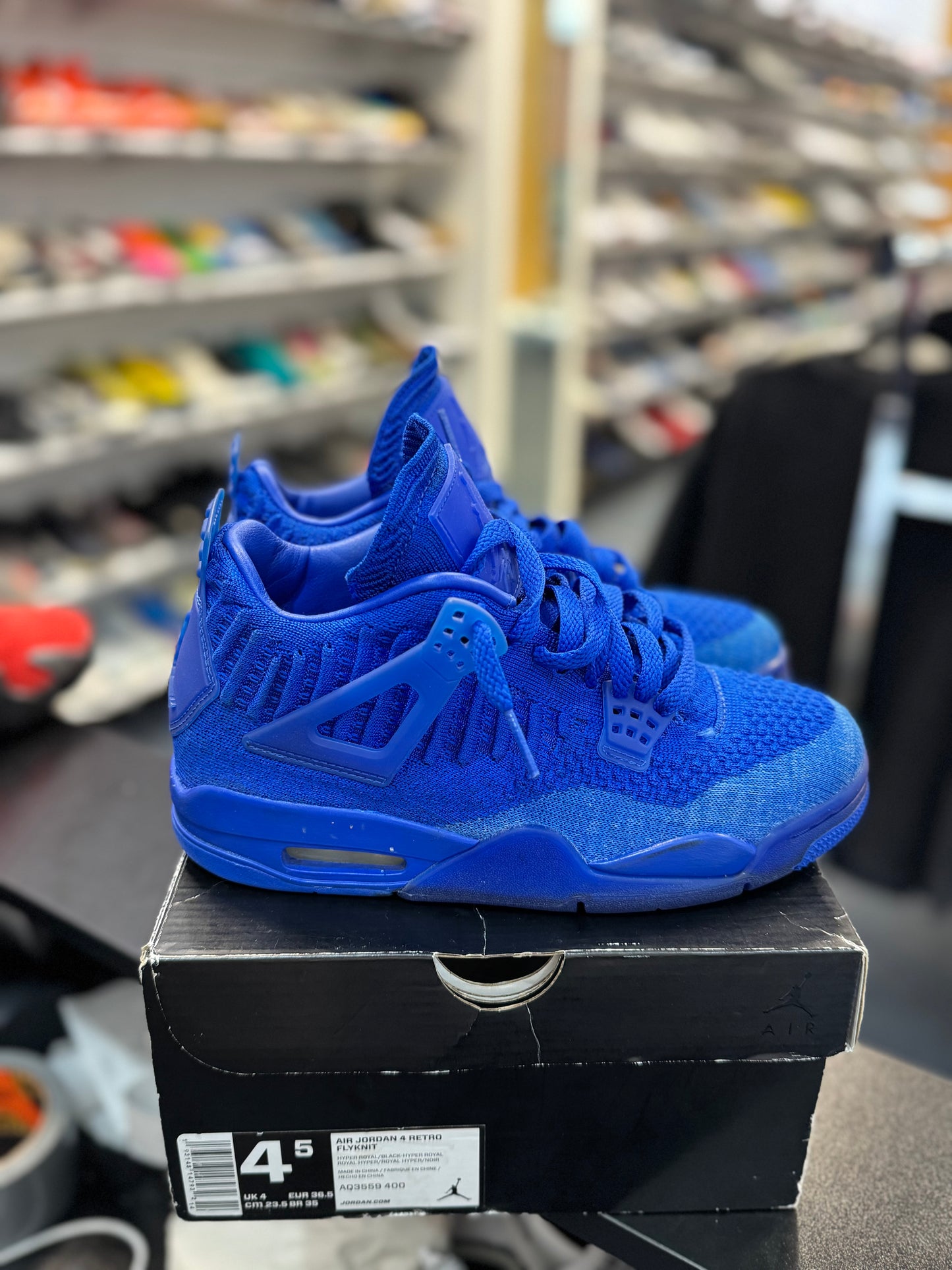 *USED* Jordan 4 Retro Flyknit Royal