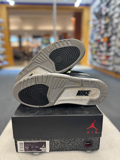 *USED* Jordan 3 Retro Tinker Black Cement Gold