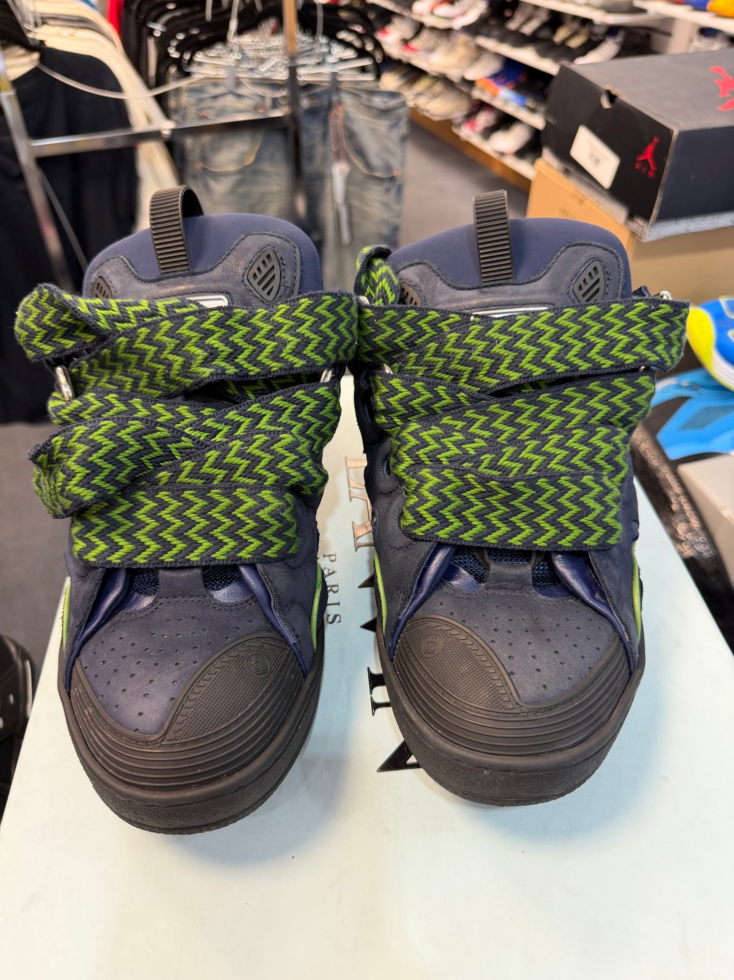 *USED* Lanvin Curb NAVY Green