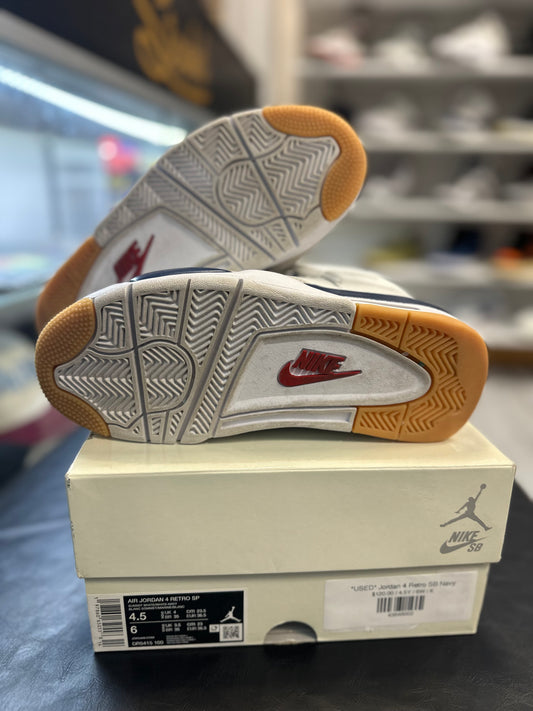 *USED* Jordan 4 Retro SB Navy