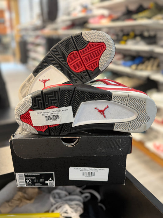 *USED* Jordan 4 Retro Red Cement