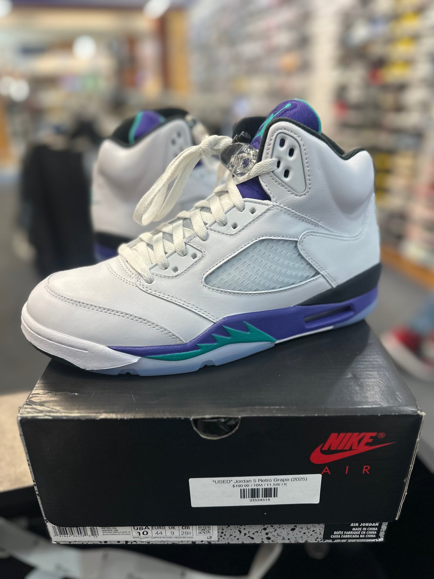 *USED* Jordan 5 Retro Grape (2025)