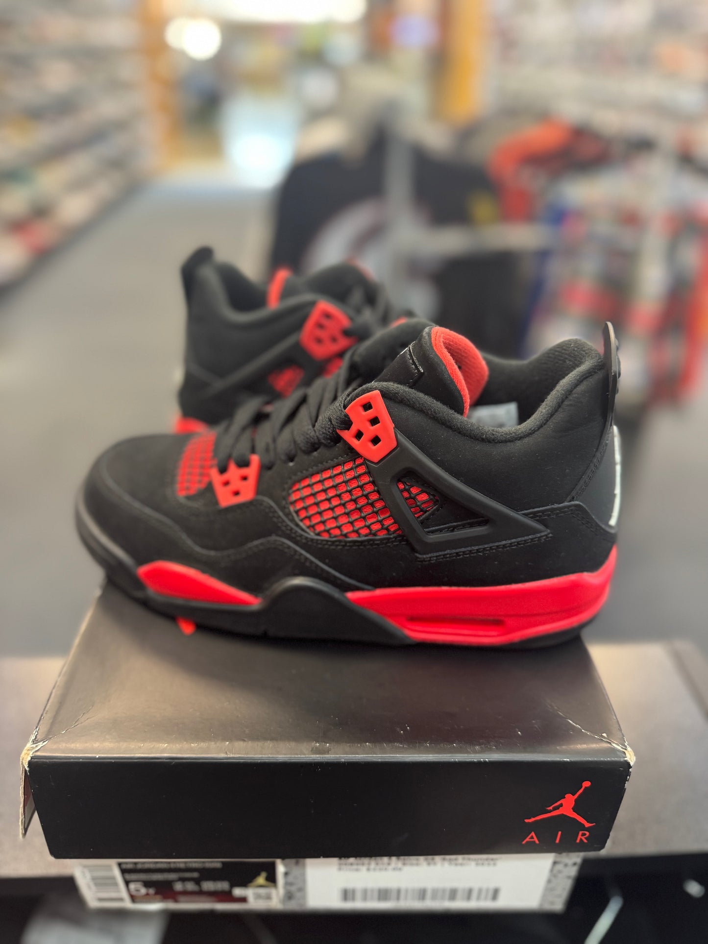 *USED* Jordan 4 Retro Red Thunder (GS)