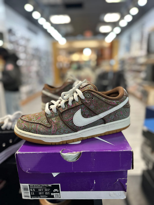 " USED "  Nike SB Dunk Low Pro Paisley Brown