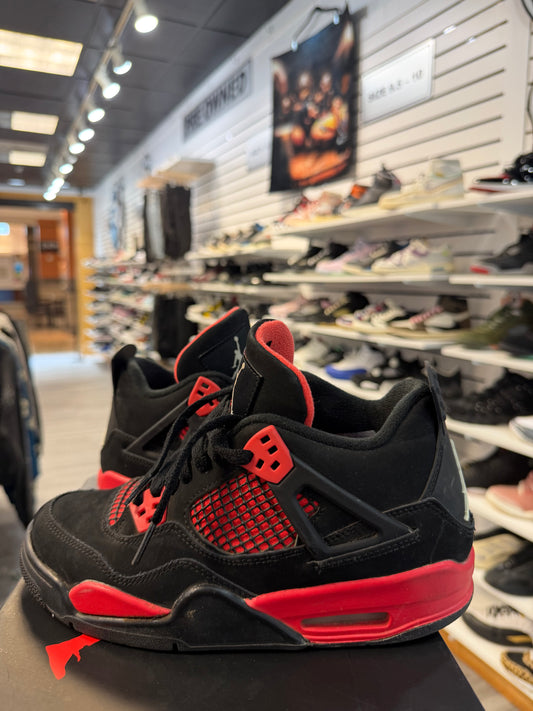 " USED " Jordan 4 Retro Red Thunder (GS)