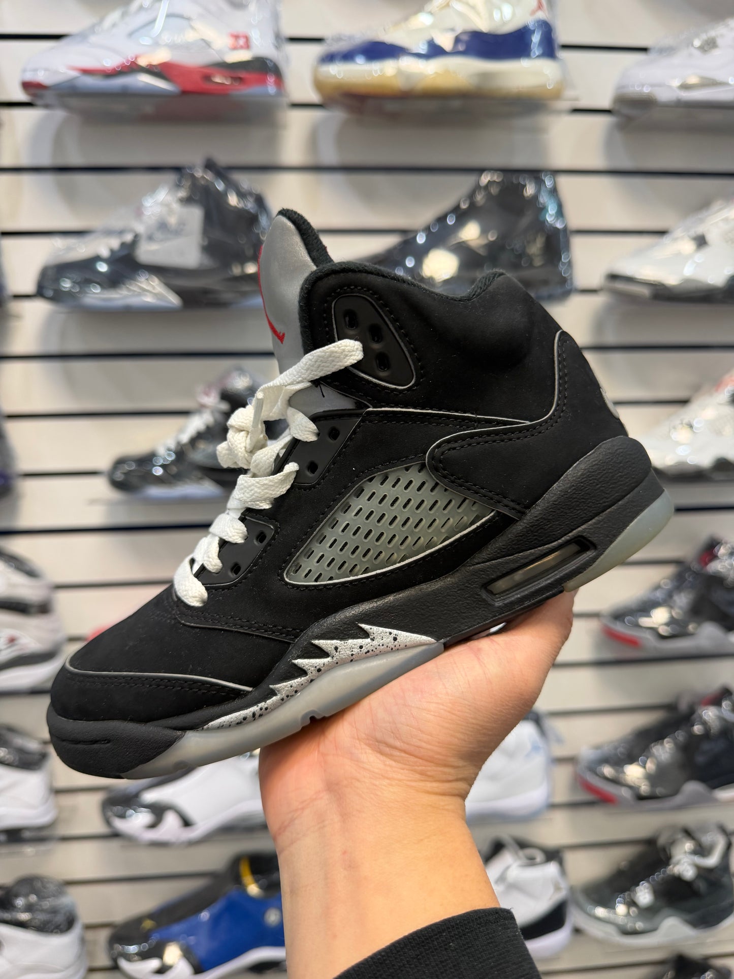 *USED* Jordan 5 Retro OG Black Metallic Reimagined (GS)