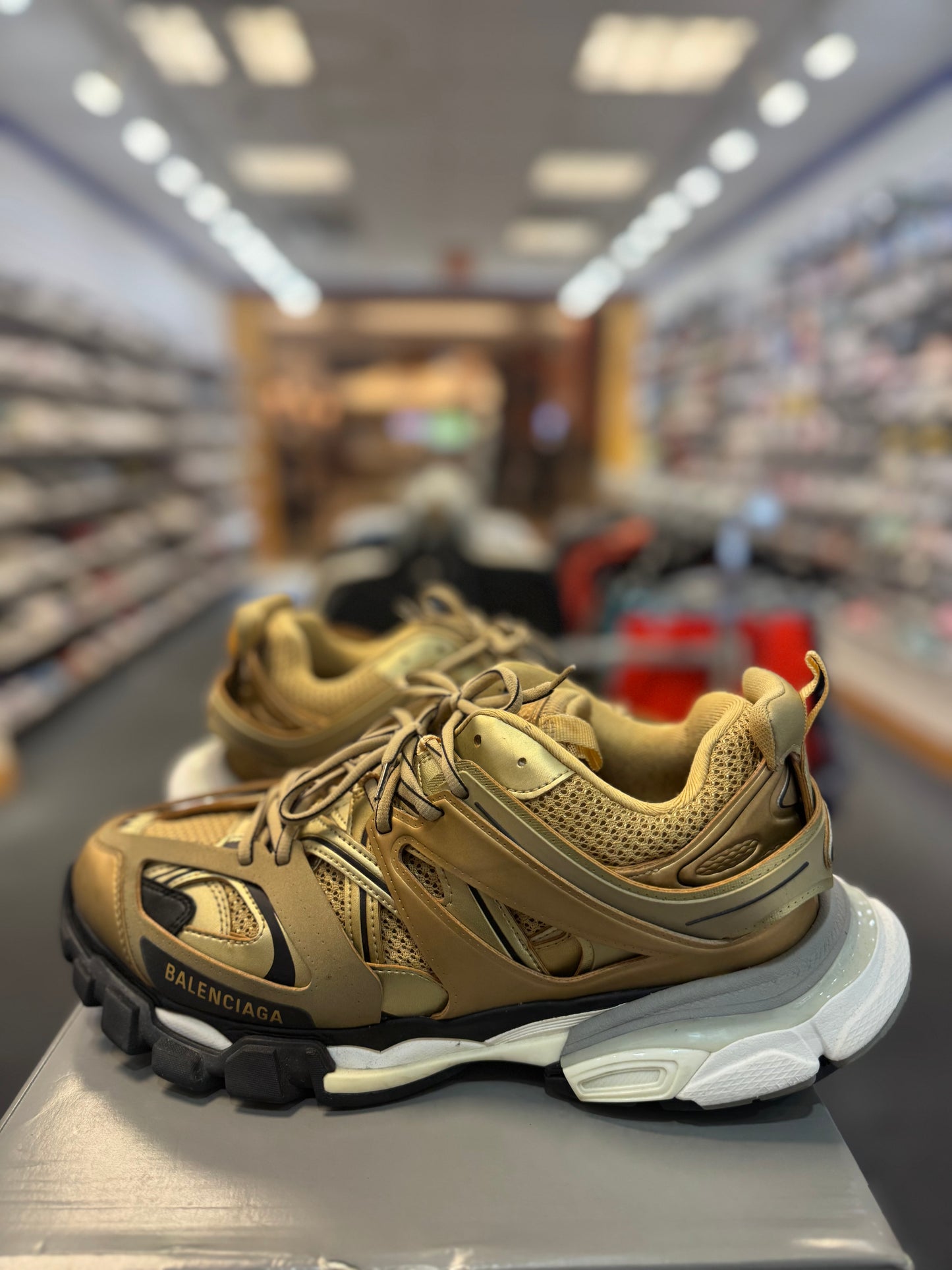 *USED* Balenciaga Track Gold Metallic