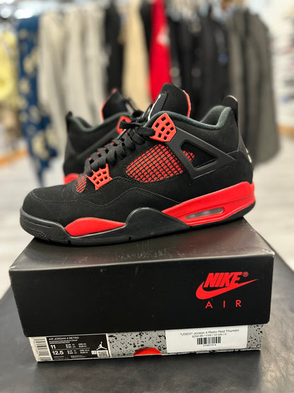 *USED* Jordan 4 Retro Red Thunder