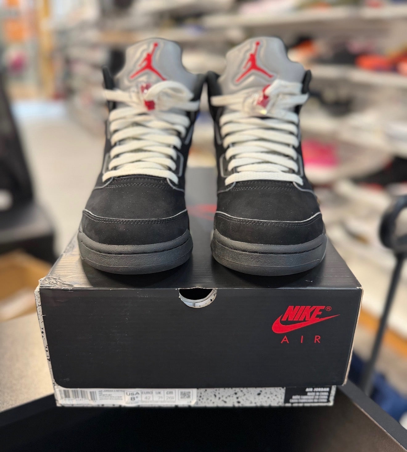 *USED* Jordan 5 Retro OG Black Metallic Reimagined