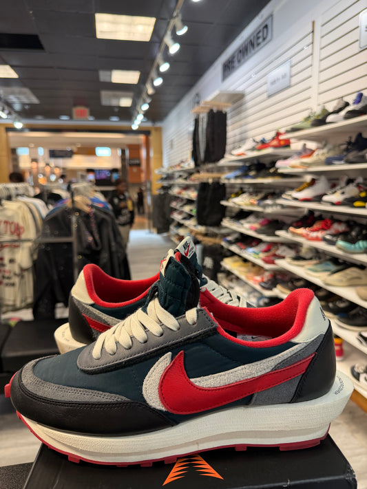 *USED* Nike LD Waffle sacai Undercover Midnight Spruce University Red