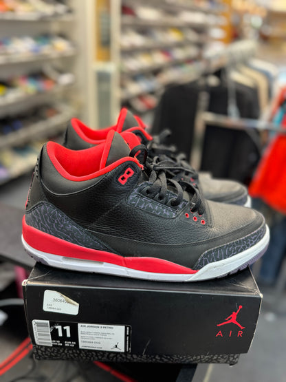 *USED* Jordan 3 Retro Crimson
