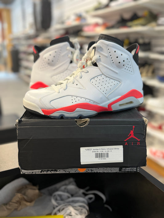 *USED* Jordan 6 Retro Infrared White