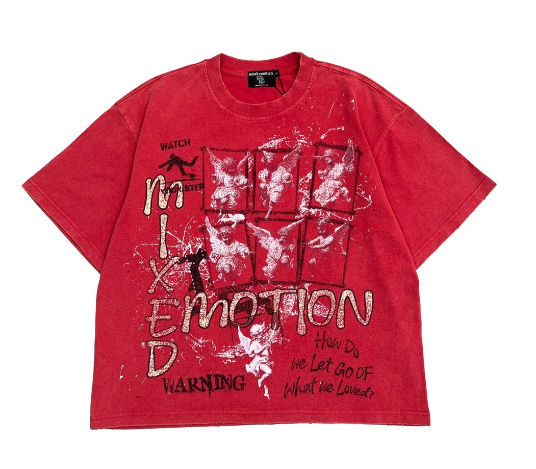 MIXED EMOTION Red Crimson Tee