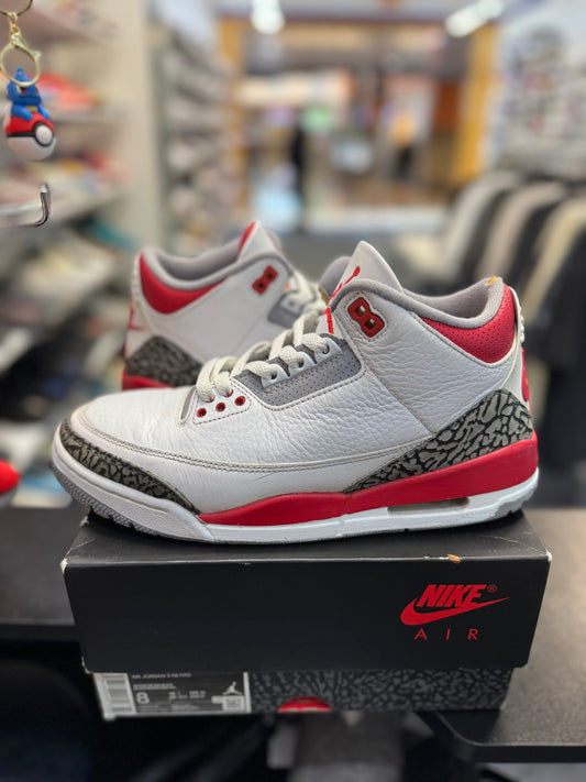 *USED* Jordan 3 Retro Fire Red (2022)