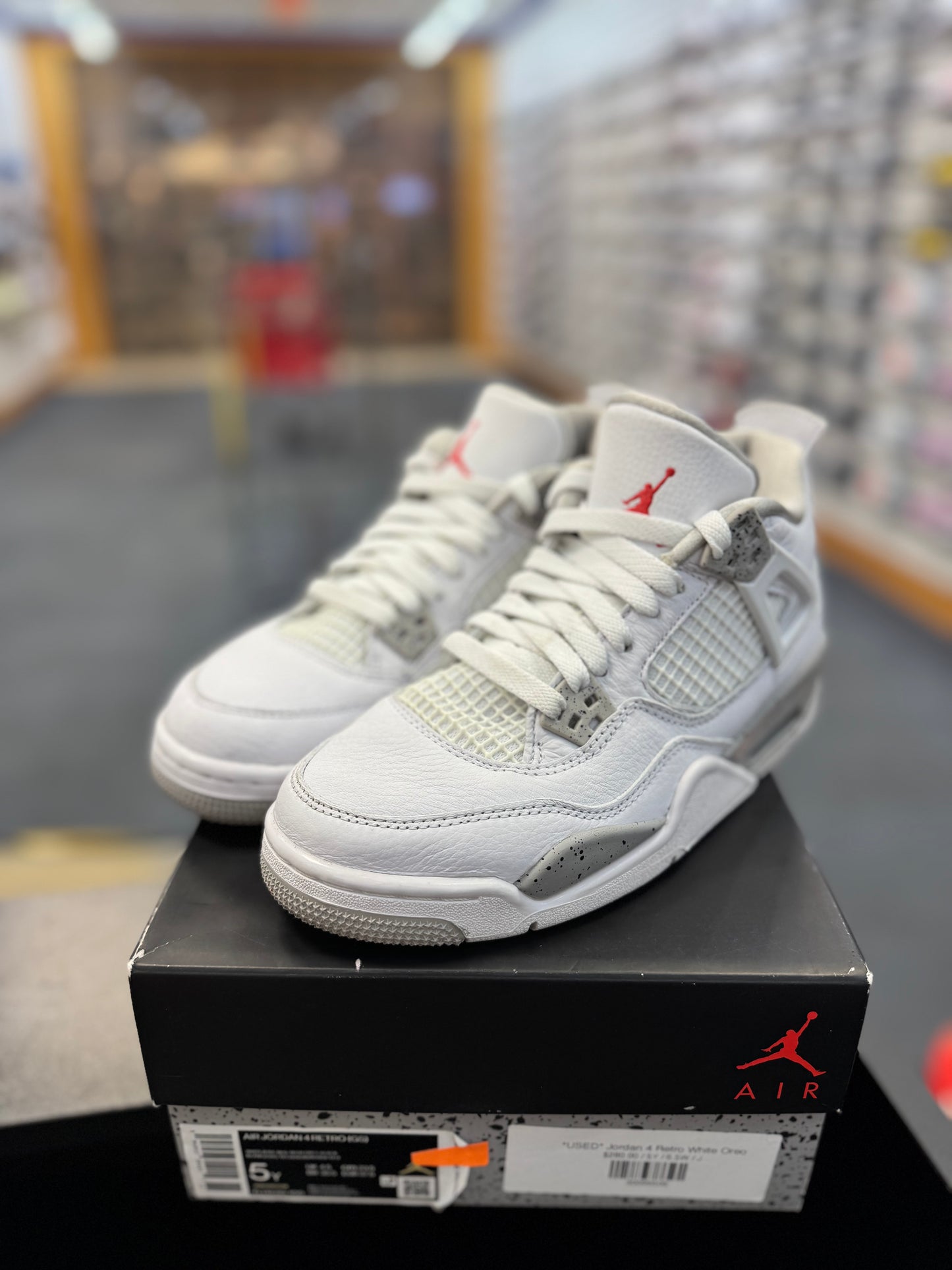 *USED* Jordan 4 Retro White Oreo