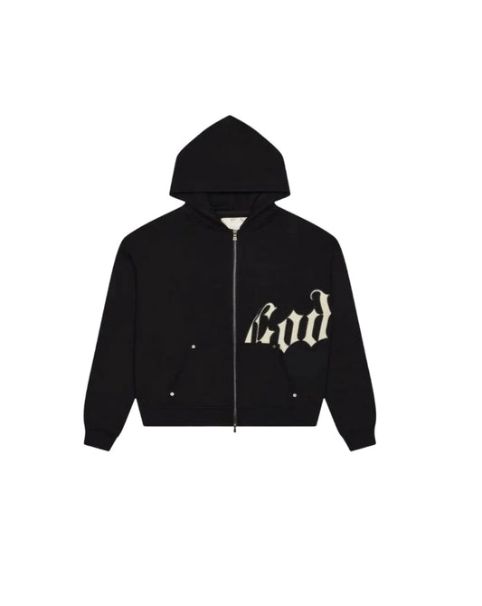 GODSPEED ZIP UP HOODIE BLACK/WHITE
