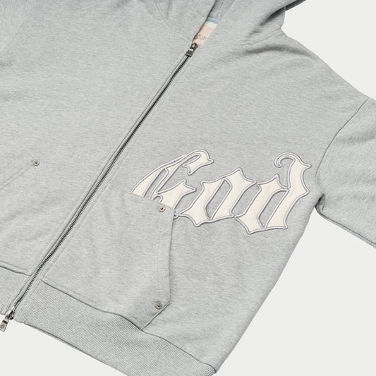 GODSPEED ZIP UP HOODIE HEATHER GREY V2