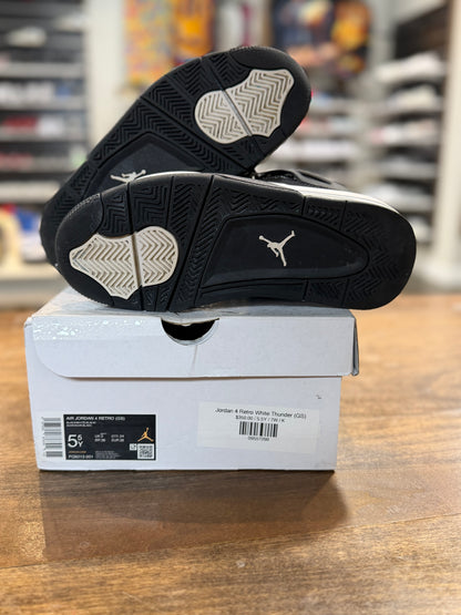 *USED* Jordan 4 Retro White Thunder (GS)