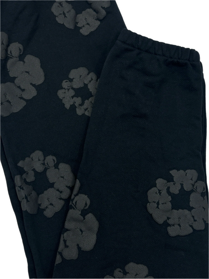 Denim Tears Cotton Wreath Sweatpants Black Monochrome