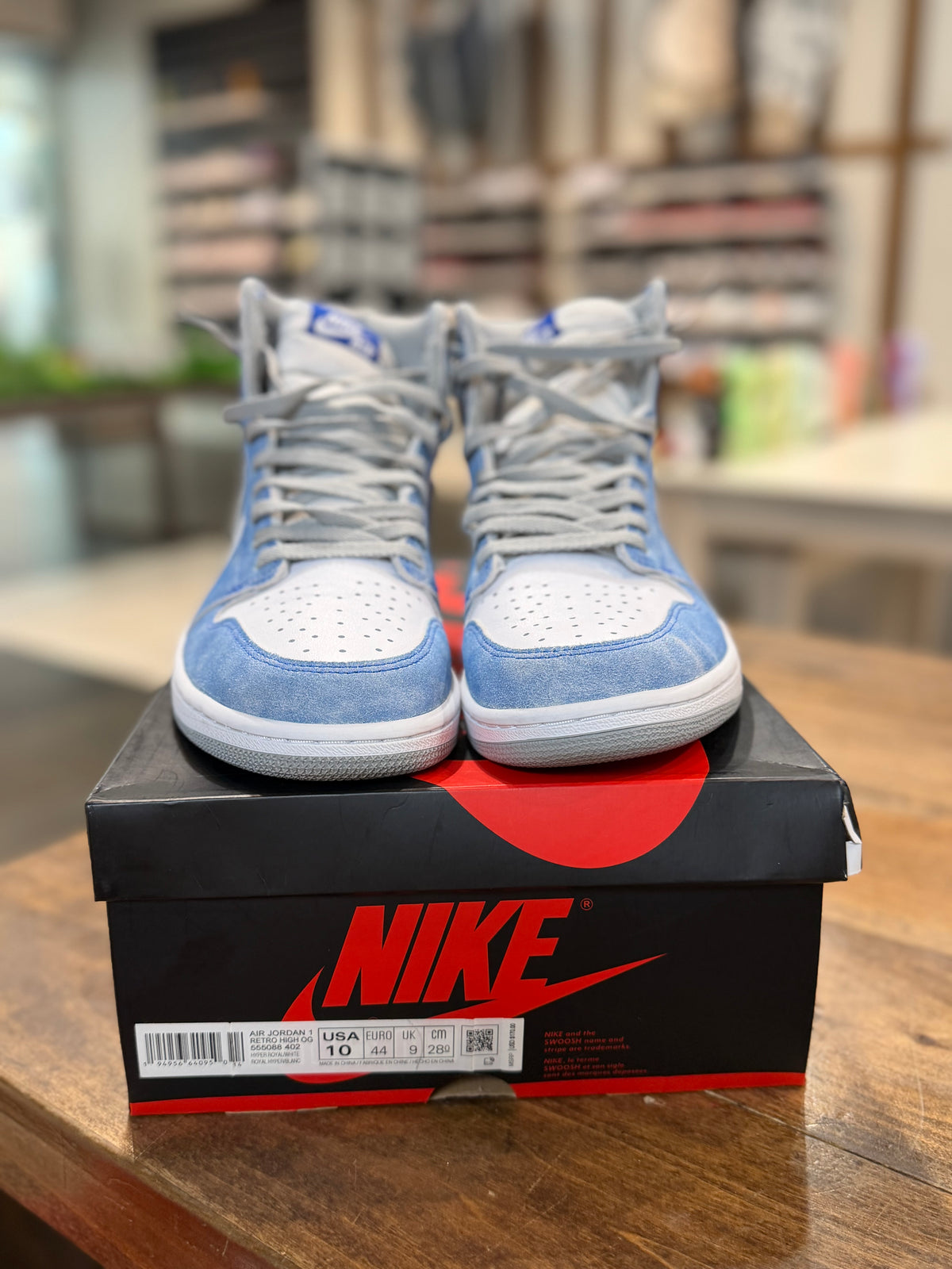 *USED* Jordan 1 Retro High Hyper Royal Smoke Grey