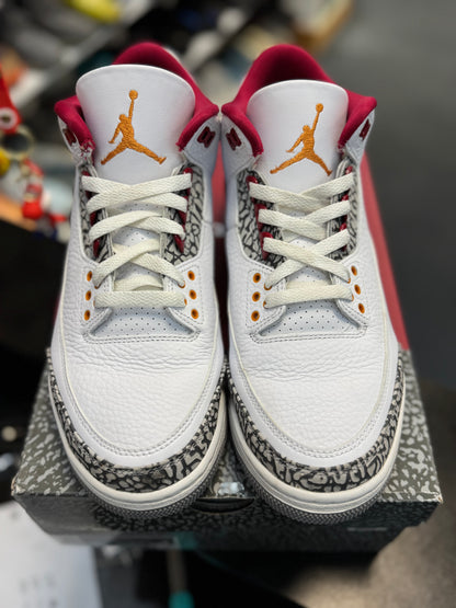*USED* Jordan 3 Retro Cardinal Red