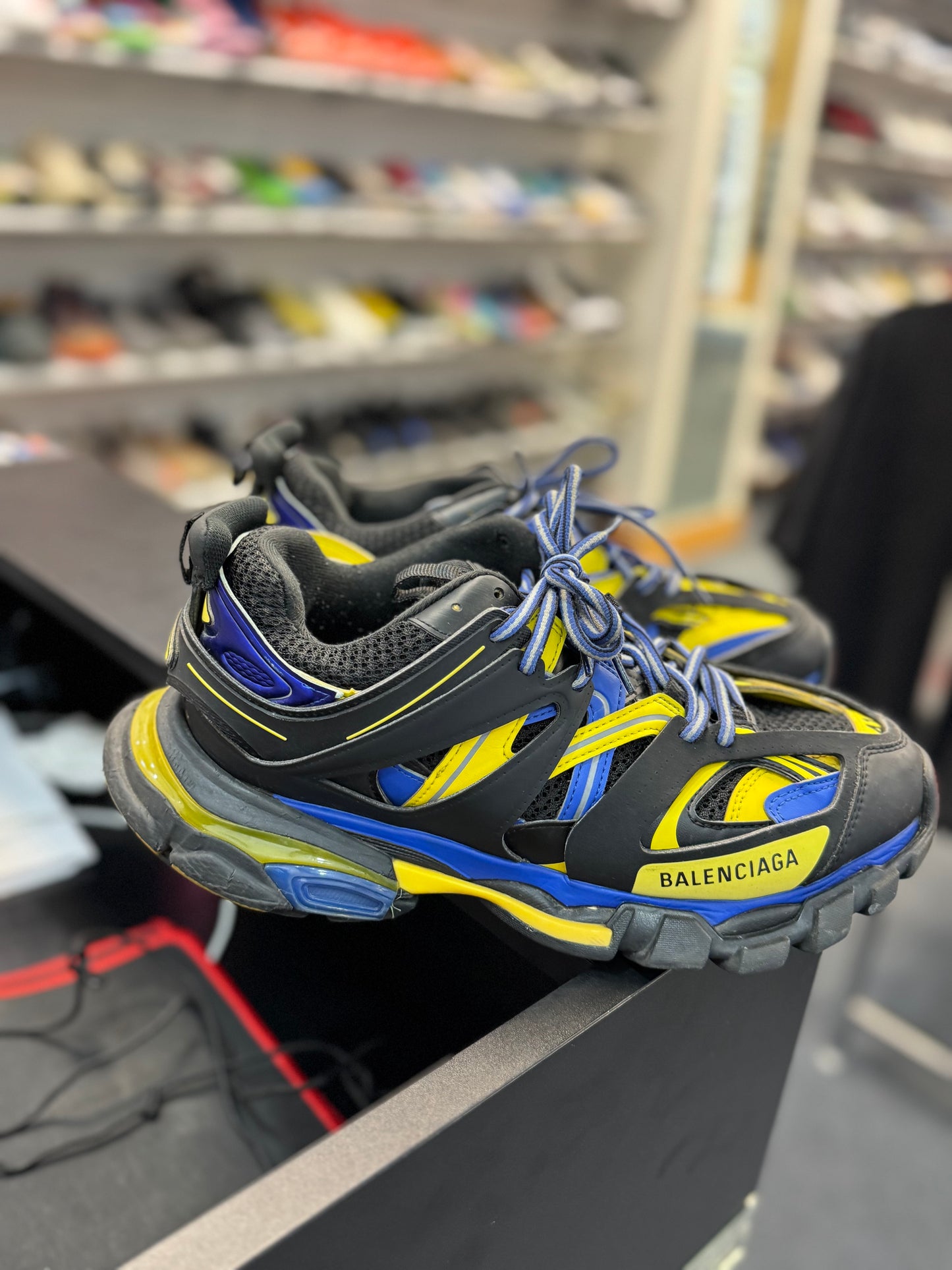 *USED* Balenciaga Track Trainer Black Yellow